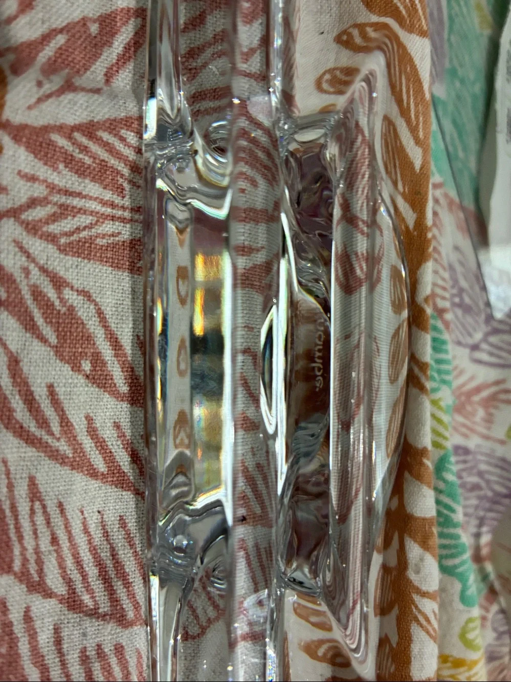 NAMBE Glass Picture Frame. 4”x6” pic. Total size 8.5”x6”. Stunning Etched Nambe